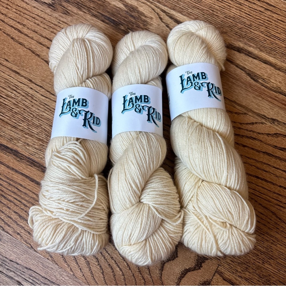 The Lamb & Kid Yarn Trio Merino Wool Cashmere Nylon Fingering Knitting Crochet